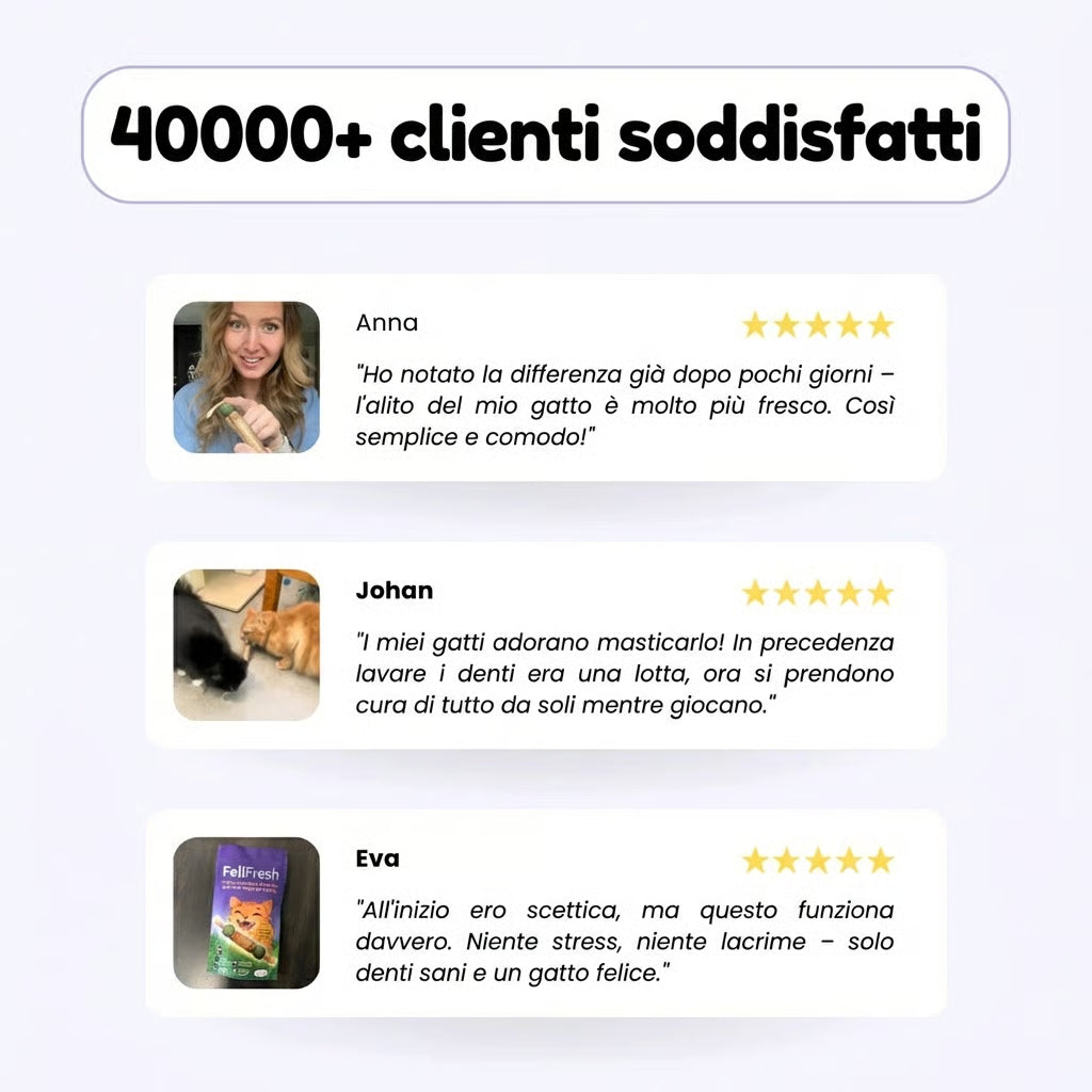 FeliFresh™ - Pulisci i denti del tuo gatto in pochi minuti (4 pezzi)