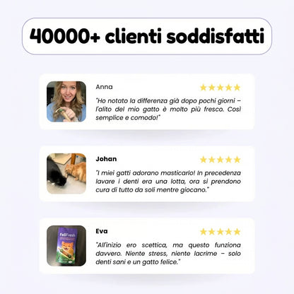 FeliFresh™ - Pulisci i denti del tuo gatto in pochi minuti (4 pezzi)